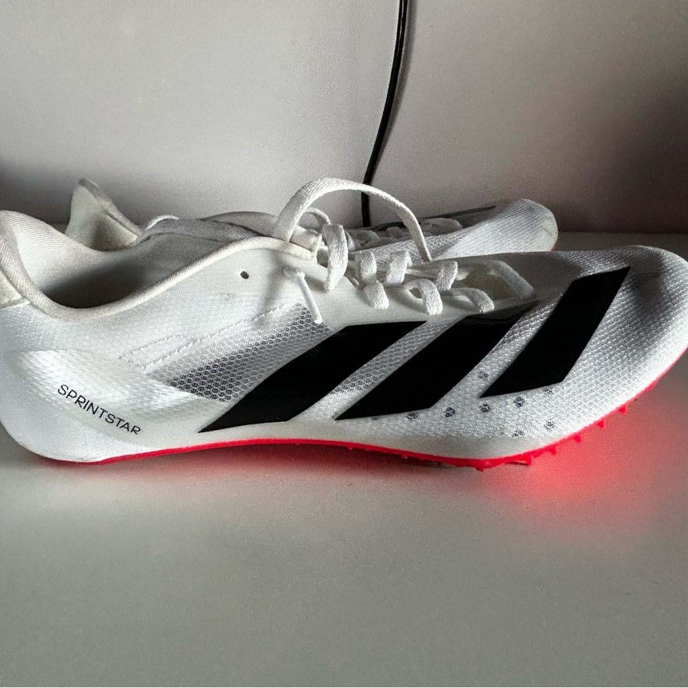 Adidas White Track Shoes with Black Interior